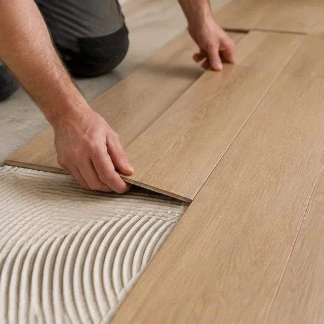Sfeerbeeld: plak pvc leggen